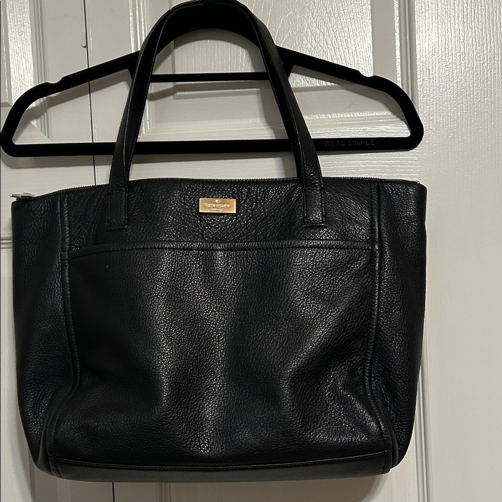 Kate Spade Black Leather Tote Bag